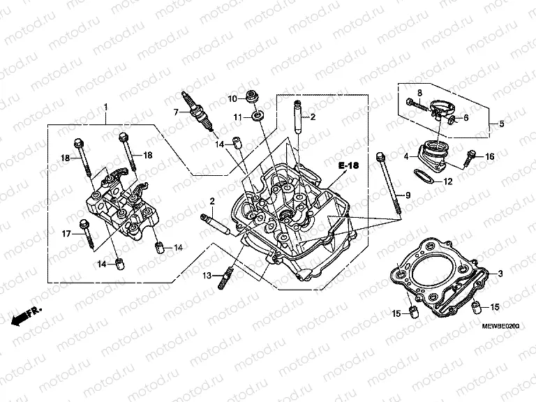 E-2 FRONT CYLINDER HEAD