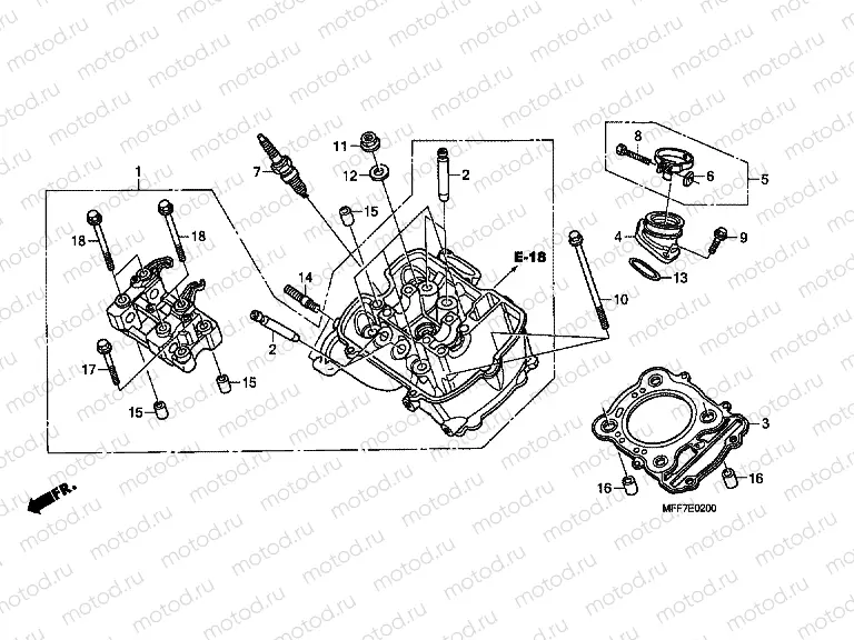 E-2 FRONT CYLINDER HEAD