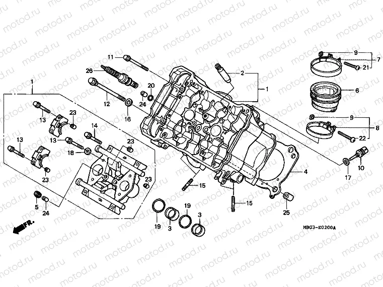 E-2 FRONT CYLINDER HEAD