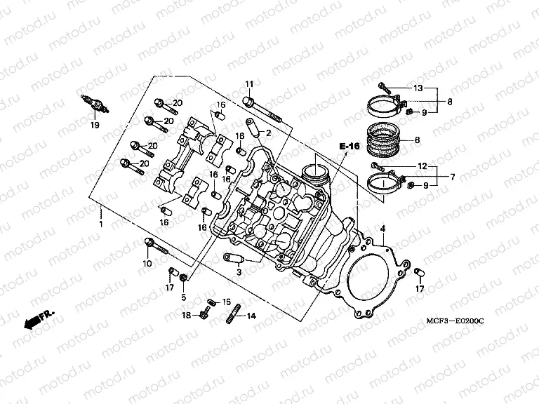 E-2 FRONT CYLINDER HEAD