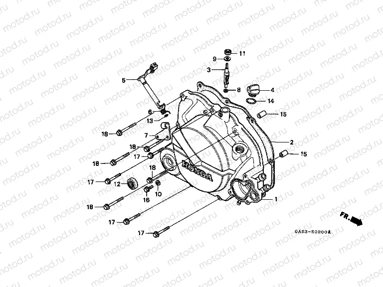 E-2 RIGHT CRANKSHAFT COVER