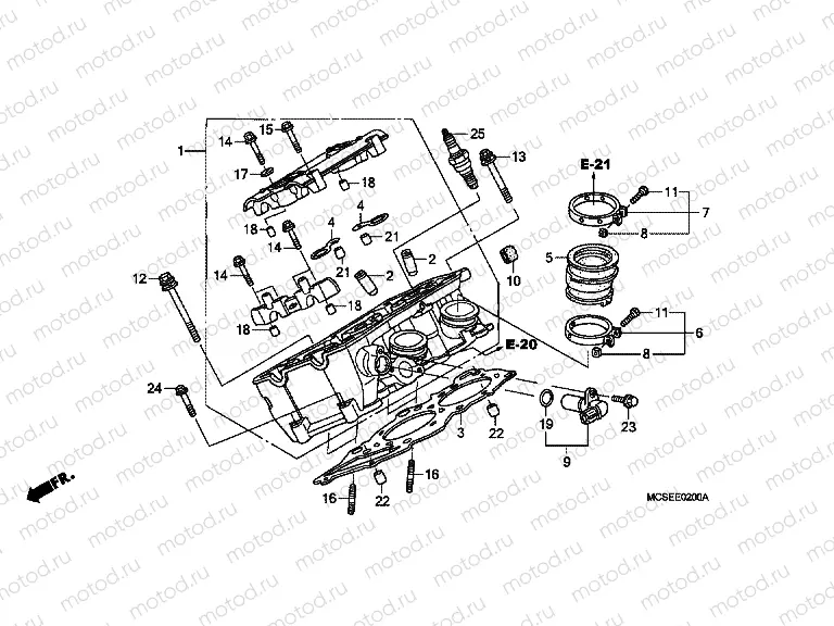 E-2 RIGHT CYLINDER HEAD