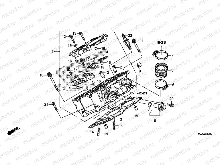 E-2 RIGHT CYLINDER HEAD