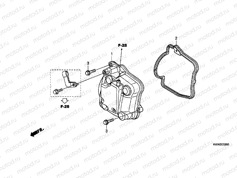 E-2 VALVE COVER (WW125EX2A / EX2B)