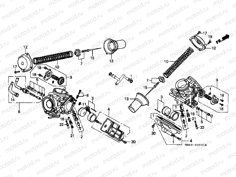 E-20-1 CARBURETOR (PARTS)