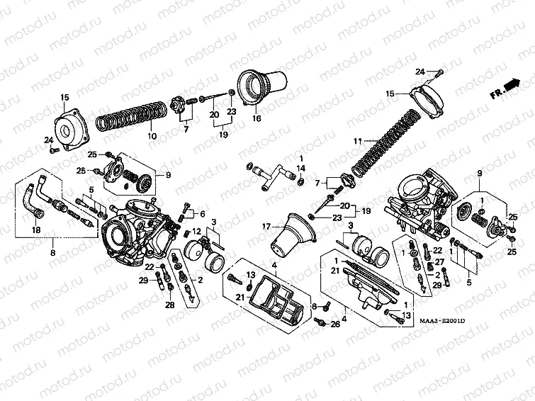 E-20-1 CARBURETOR (PARTS)