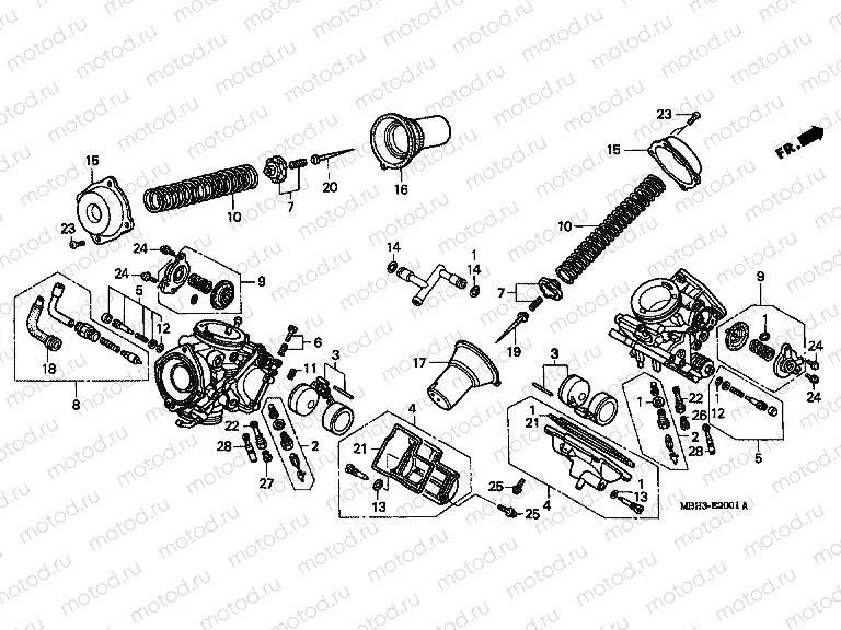E-20-1 CARBURETOR (PARTS)