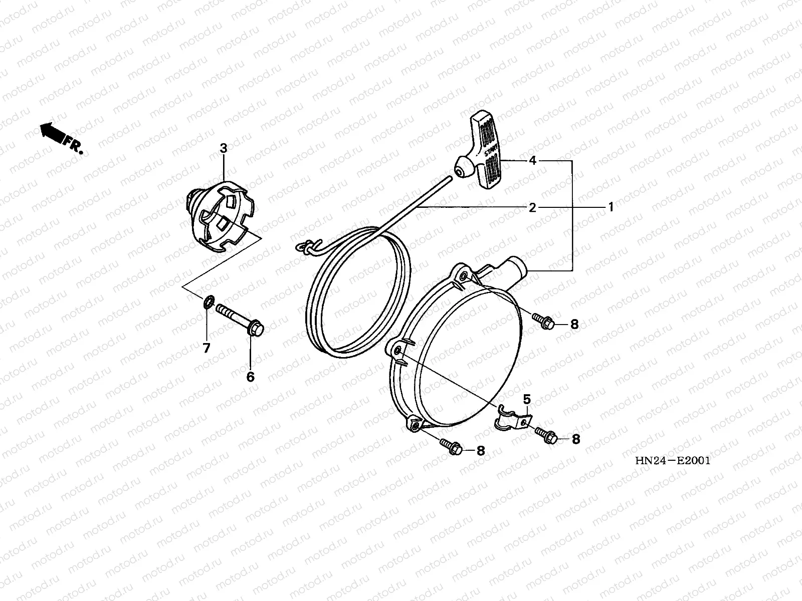 E-20-1 RECOIL STARTER (TRX500FA5/6/7/8)