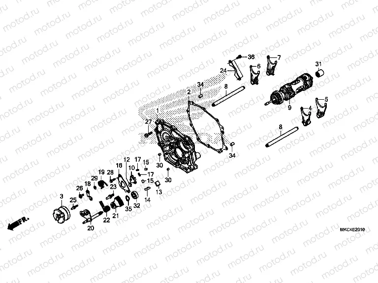 E-20-10 SHIFT DRUM / SHIFT FORK (DCT)