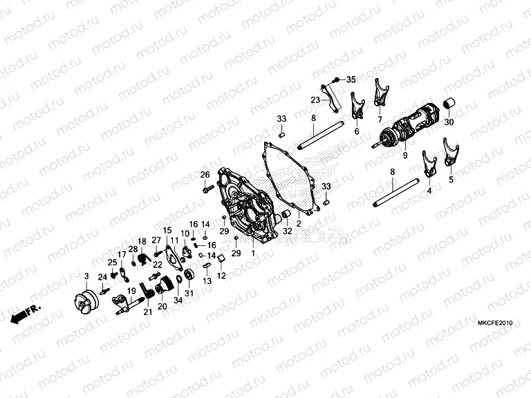 E-20-10 SHIFT DRUM & SHIFT FORK  DCT