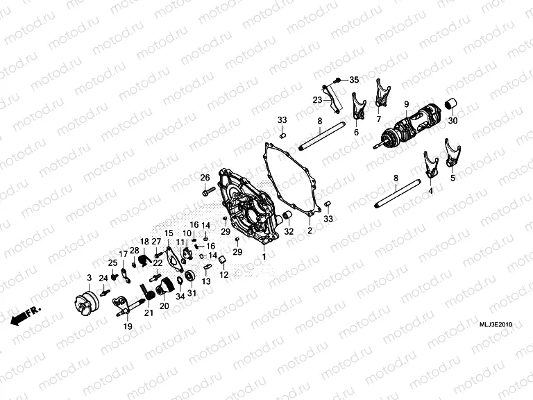 E-20-10 SHIFT DRUM/SHIFT FORK (DCT)
