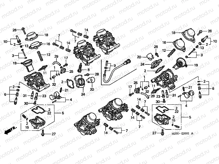 E-20-2 CARBURETOR (PARTS)