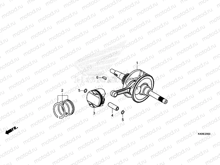 E-20 CRANKSHAFT & PISTON