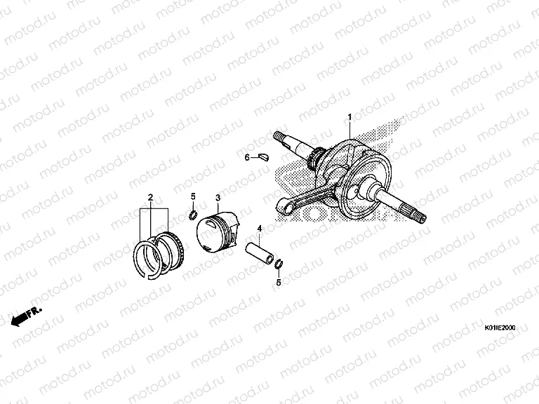 E-20 CRANKSHAFT / PISTON