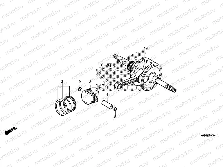 E-20 CRANKSHAFT / PISTON