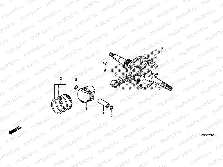 E-20 CRANKSHAFT / PISTON