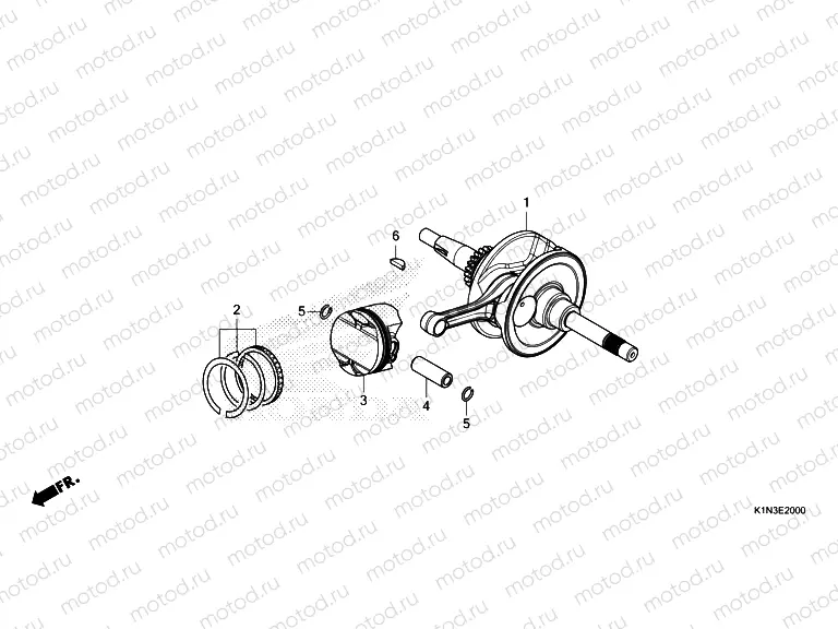 E-20 CRANKSHAFT & PISTON