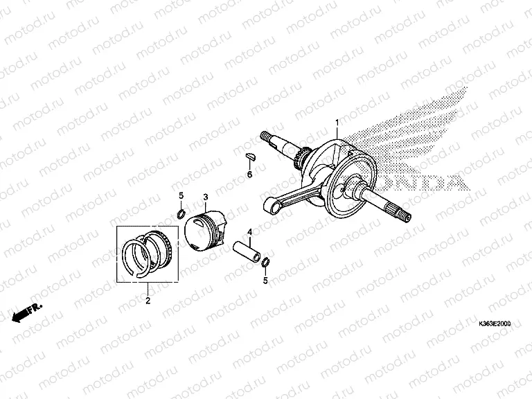 E-20 CRANKSHAFT / PISTON