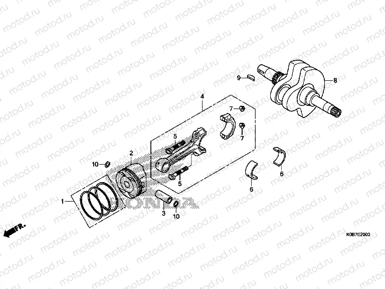 E-20 CRANKSHAFT / PISTON