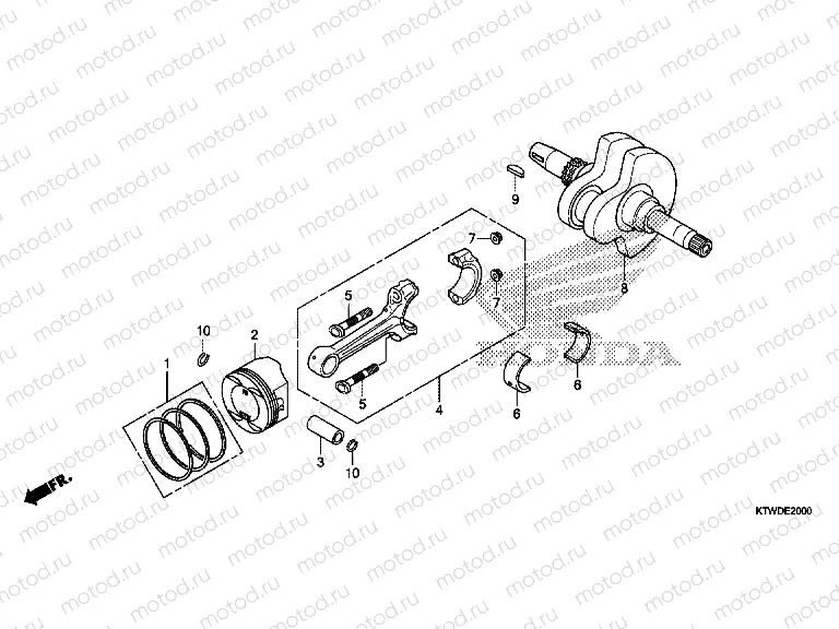 E-20 CRANKSHAFT / PISTON