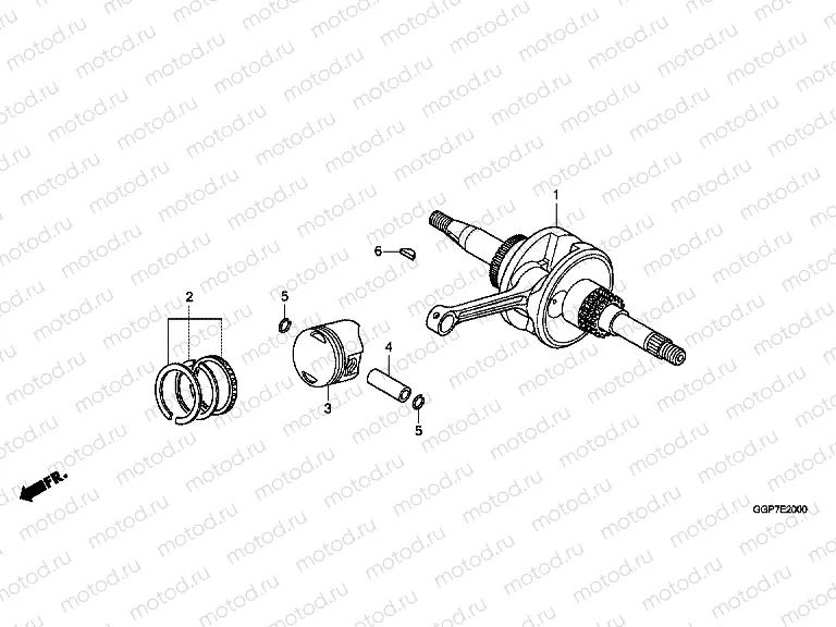 E-20 CRANKSHAFT / PISTON