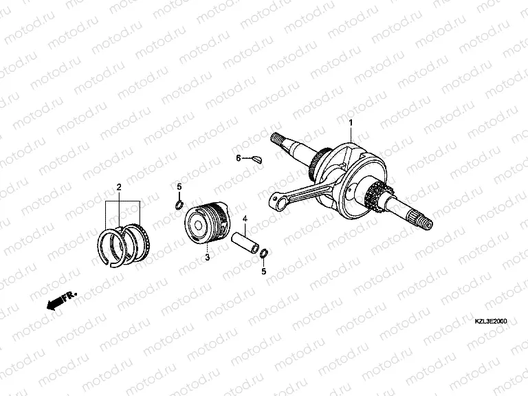 E-20 CRANKSHAFT / PISTON