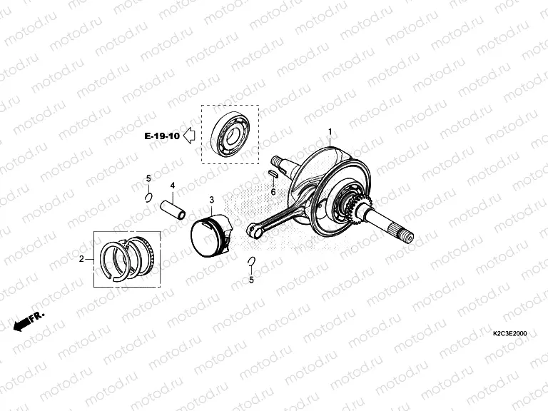 E-20 CRANKSHAFT & PISTON