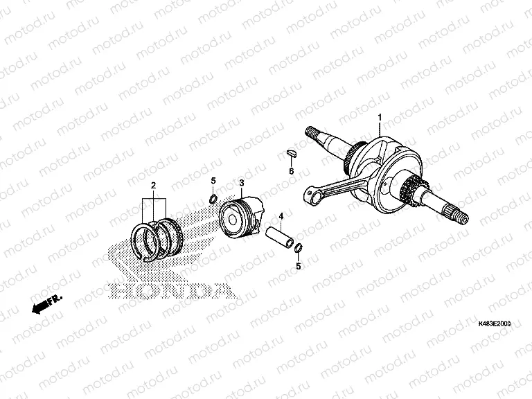 E-20 CRANKSHAFT / PISTON