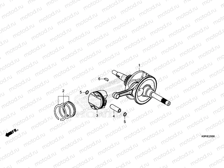 E-20 CRANKSHAFT/PISTON