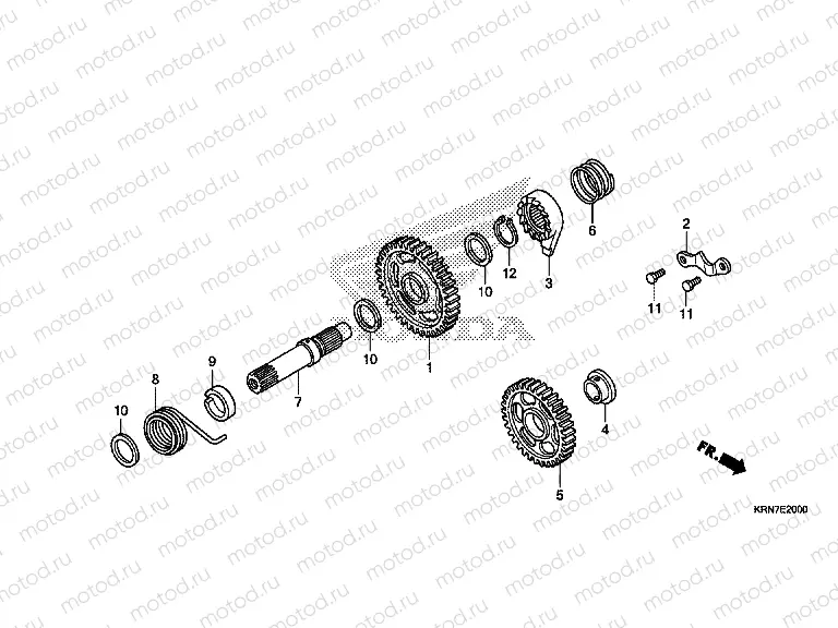 E-20 KICK STARTER SPINDLE