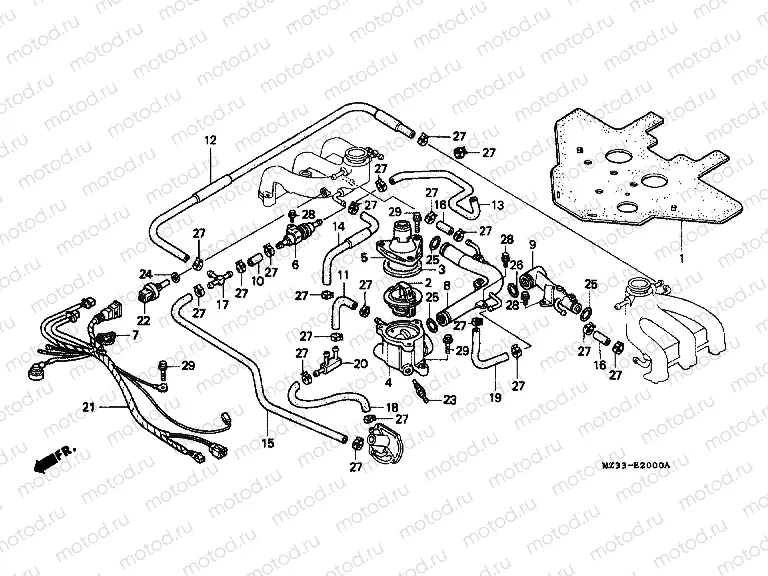 E-20 WATER PIPE / THERMOSTAT