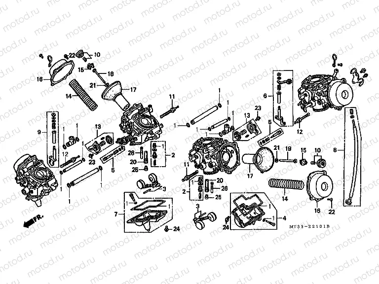 E-21-1 CARBURETOR (PARTS)
