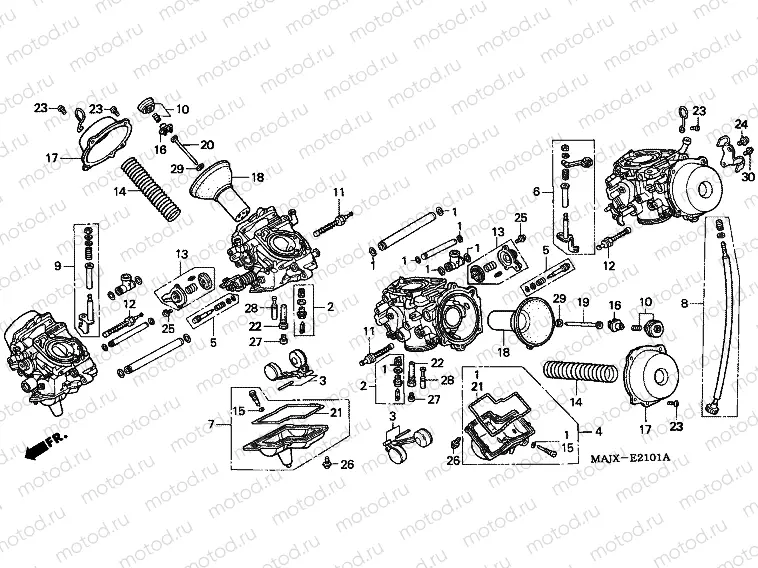 E-21-1 CARBURETOR (PARTS)