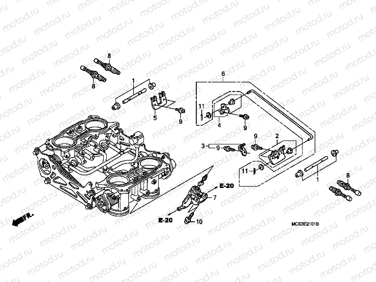 E-21-1 THROTTLE HOUSING (PARTS)