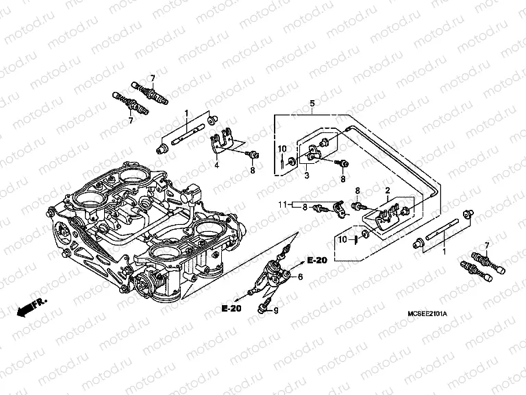 E-21-1 THROTTLE HOUSING (PARTS)