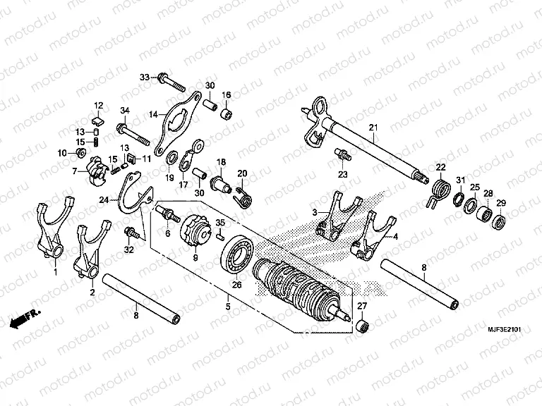 E-21-1 TRANSMISSION DRUM (CTX700D)