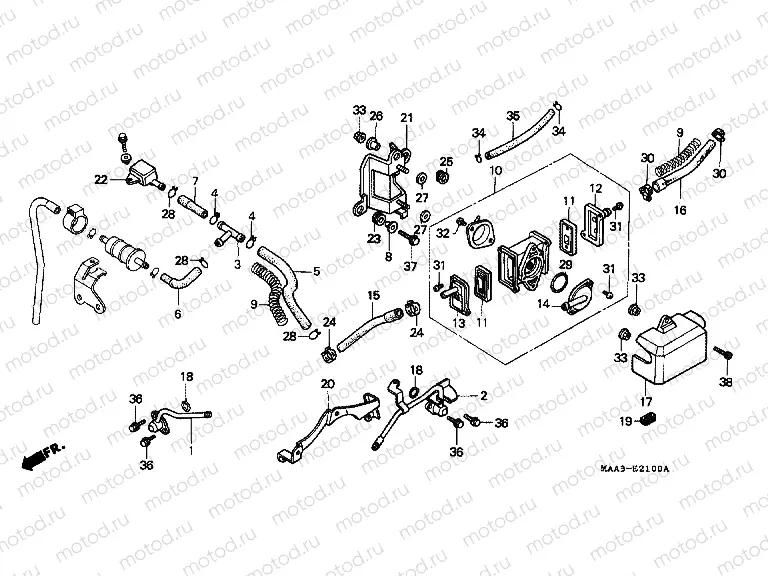 E-21 AIR INTAKE VALVE (VT1100C-AR / SW)