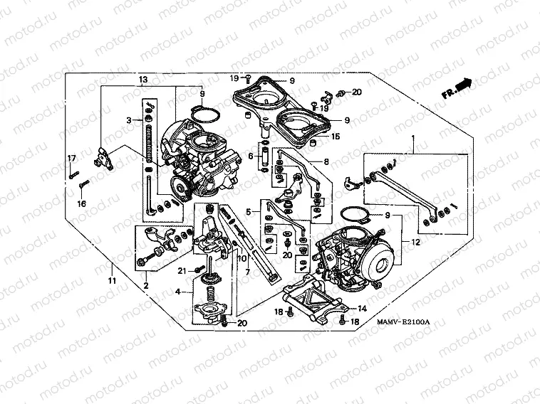 E-21 CARBURETOR INSTALLATION.