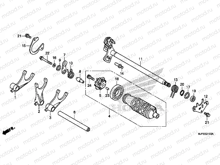 E-21 TRANSMISSION DRUM (CTX700N / NA)