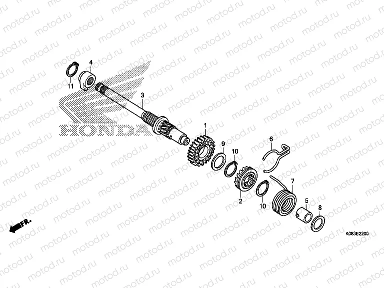 E-22 DRIVE SHAFT AXLE