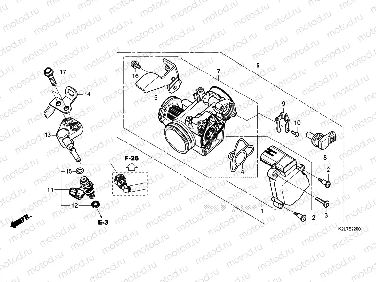 E-22 THROTTLE BODY & FUEL INJECTOR