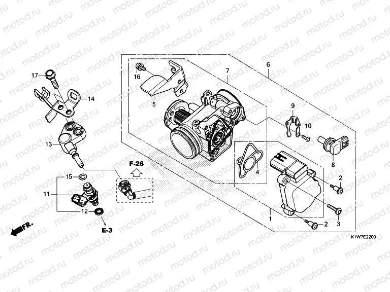 E-22 THROTTLE BODY & FUEL INJECTOR