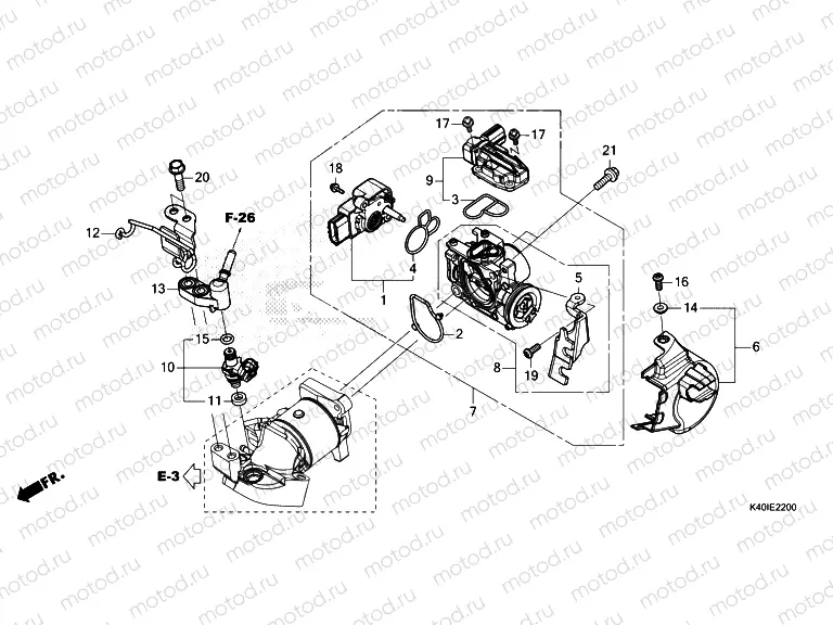 E-22 THROTTLE BODY & FUEL INJECTOR