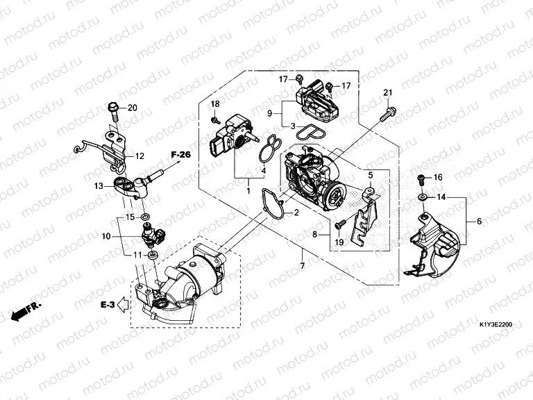 E-22 THROTTLE BODY & FUEL INJECTOR