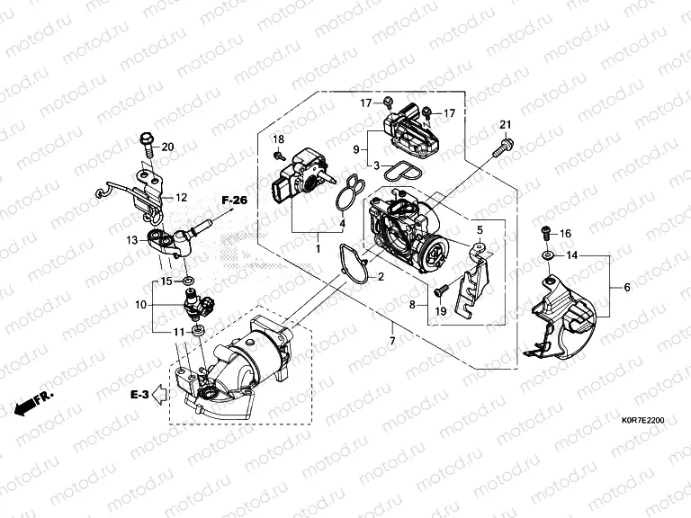 E-22 THROTTLE BODY & FUEL INJECTOR