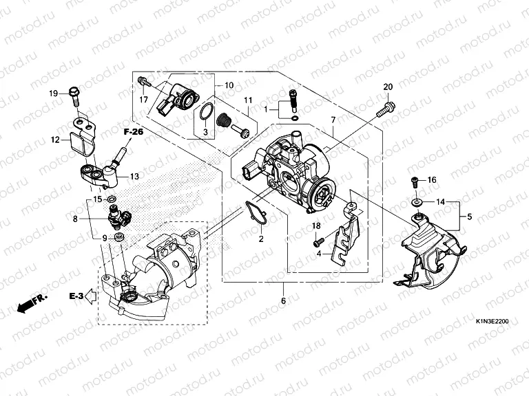 E-22 THROTTLE BODY & FUEL INJECTOR