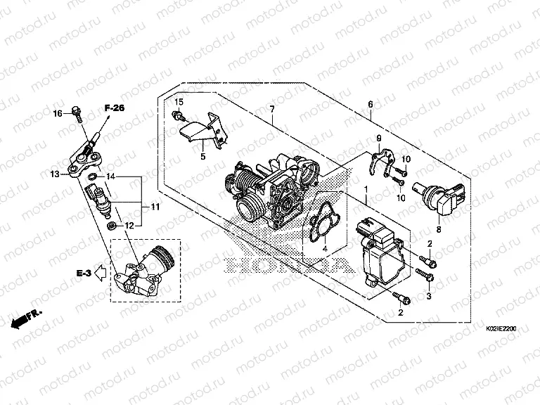 E-22 THROTTLE BODY / FUEL INJECTOR