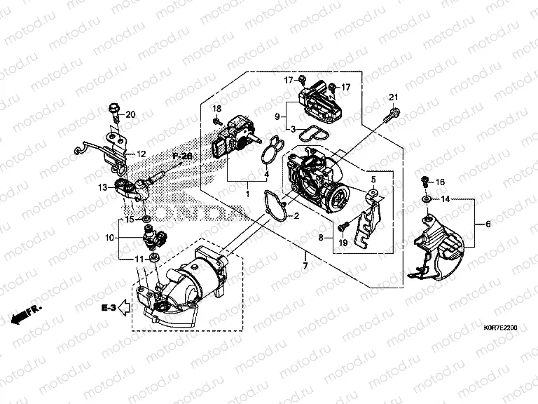 E-22 THROTTLE BODY & FUEL INJECTOR