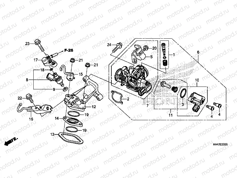 E-22 THROTTLE BODY / FUEL INJECTOR