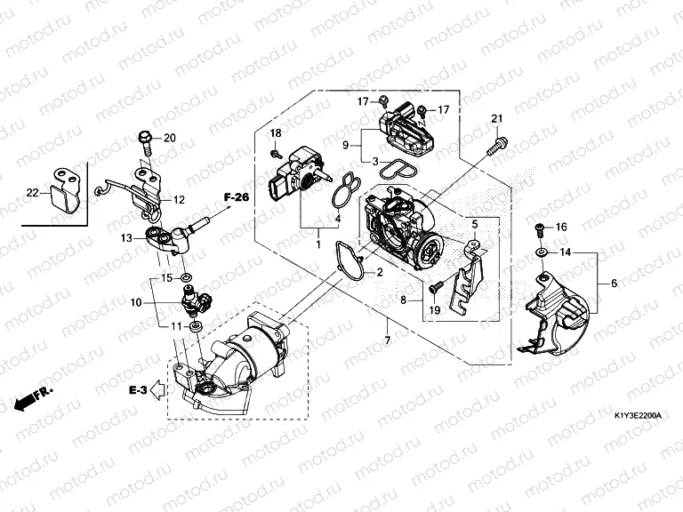 E-22 THROTTLE BODY/FUEL INJECTOR
